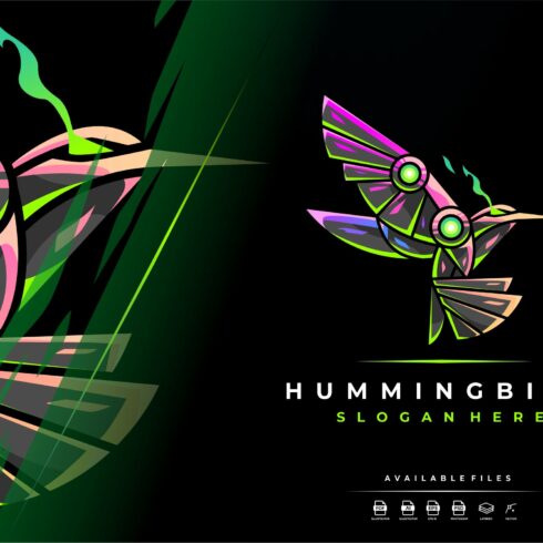 Robotic Hummingbird Mascot Logo cover image.