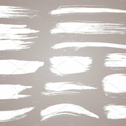 Paint brush. White ink grunge brush cover image.