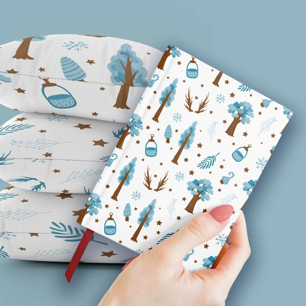 Blue forest patterns, clipart png,eps,jpeg - MasterBundles