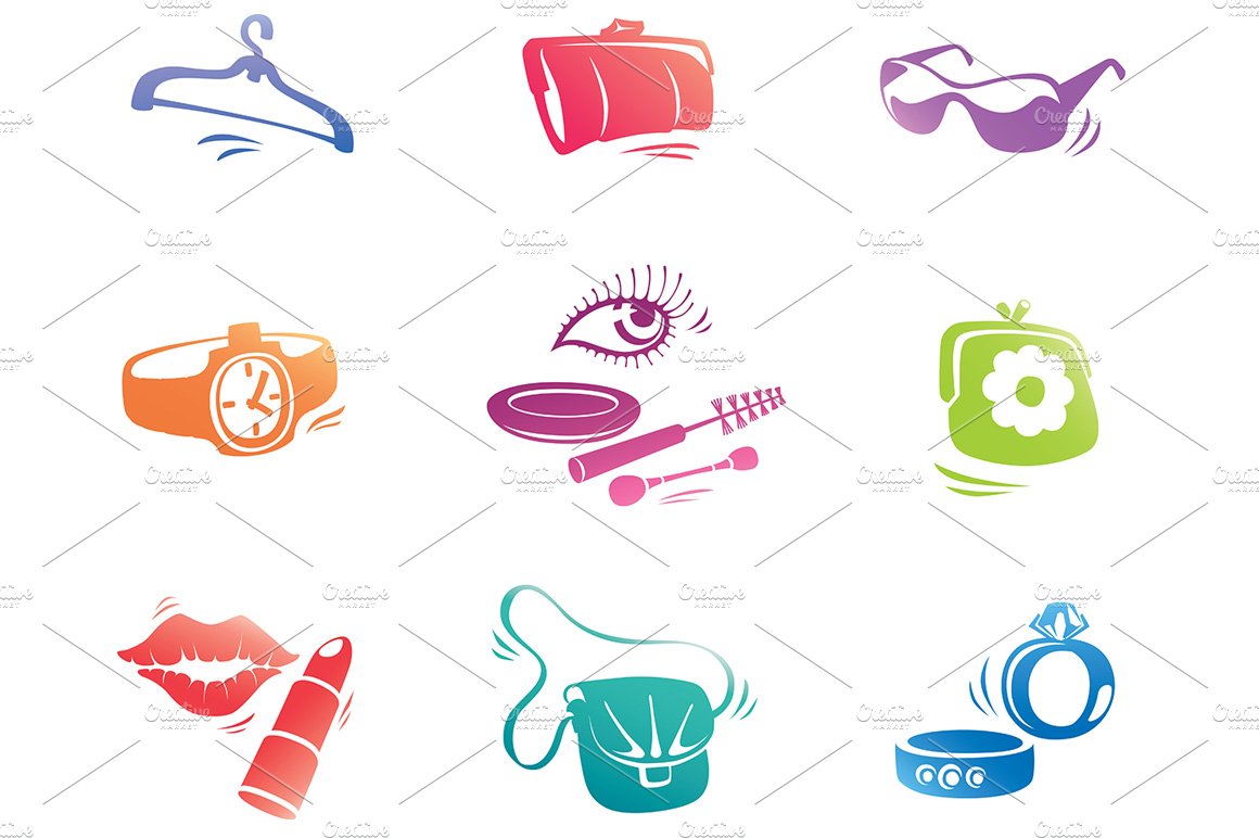 Fashion Accessories Icons Set cover image.