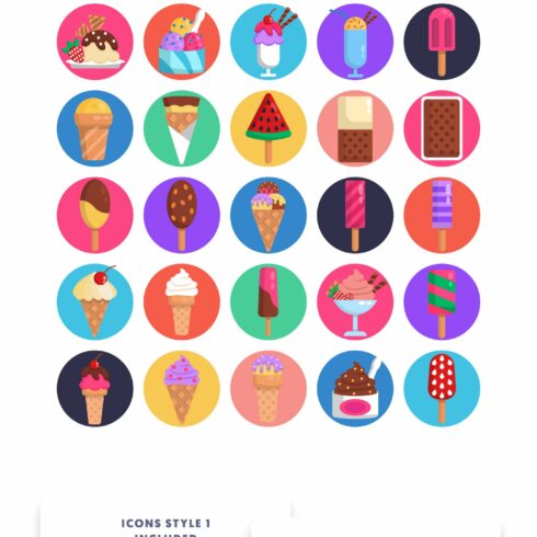 50 Ice-Cream Icons cover image.