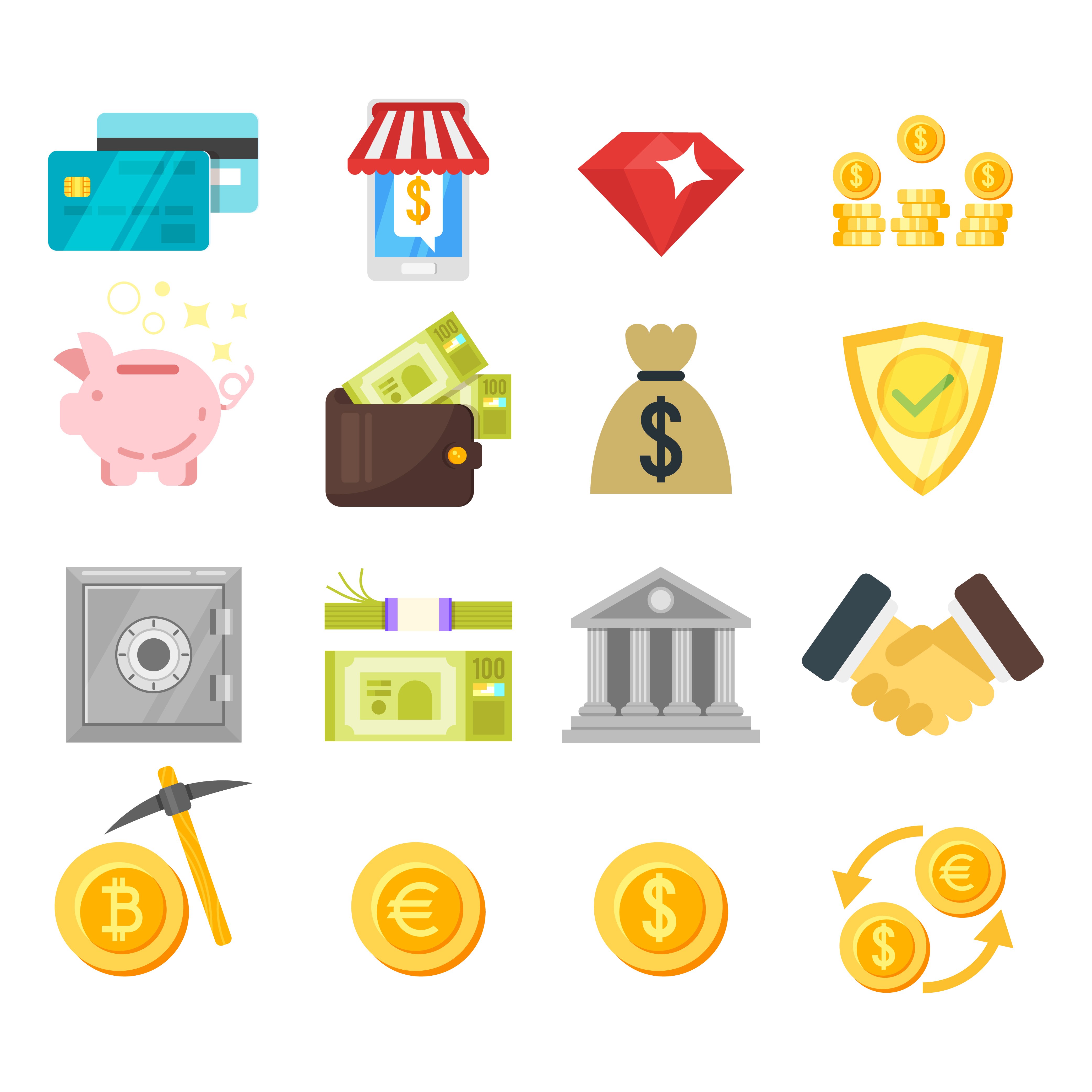 Finance icons cover image.