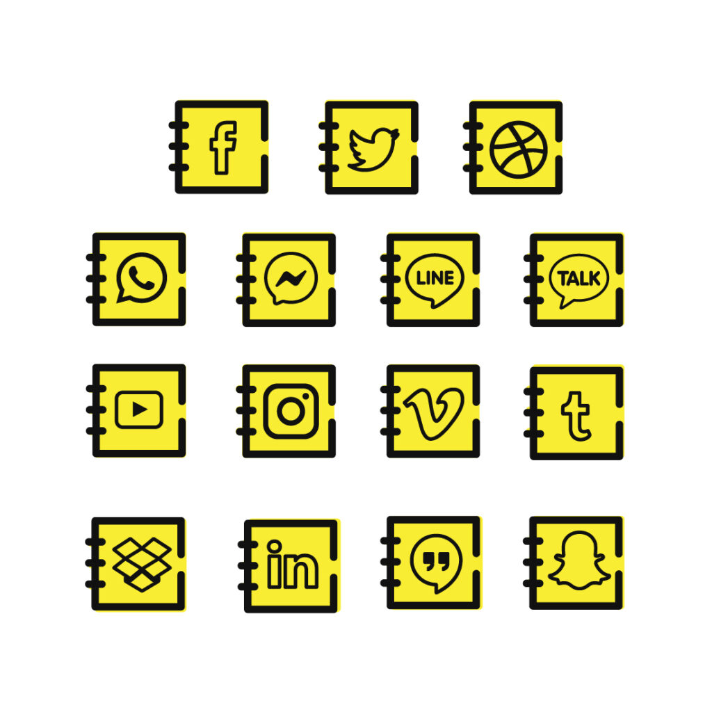 social media icon for your web or app (whatsapp, faceboo, instagram