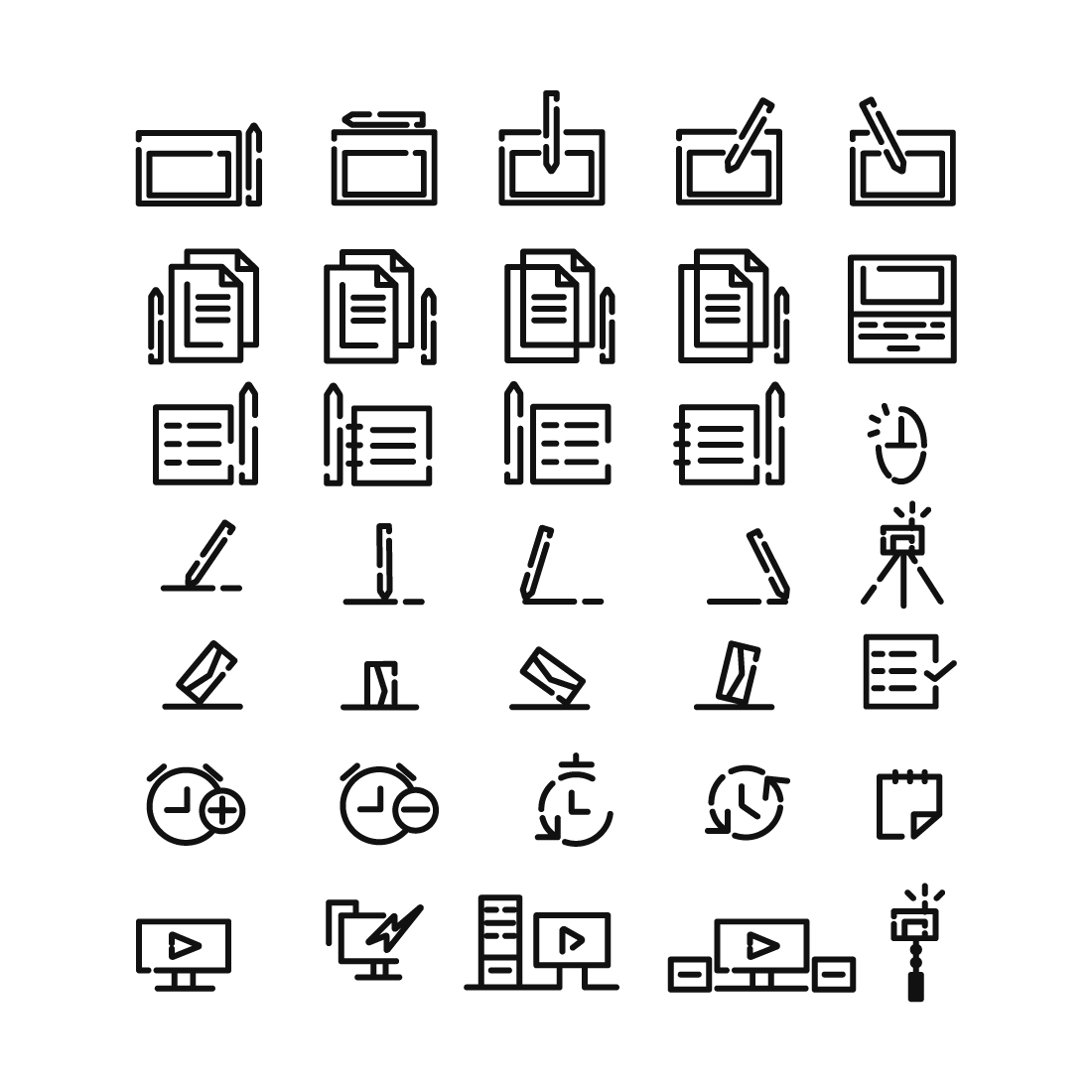 Set of different type of icons.