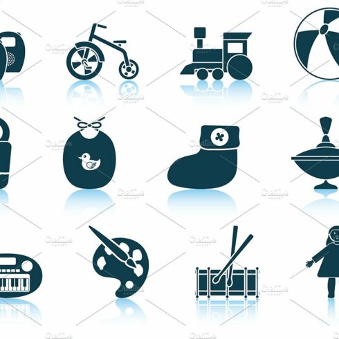 Set of 12 Baby Icons cover image.