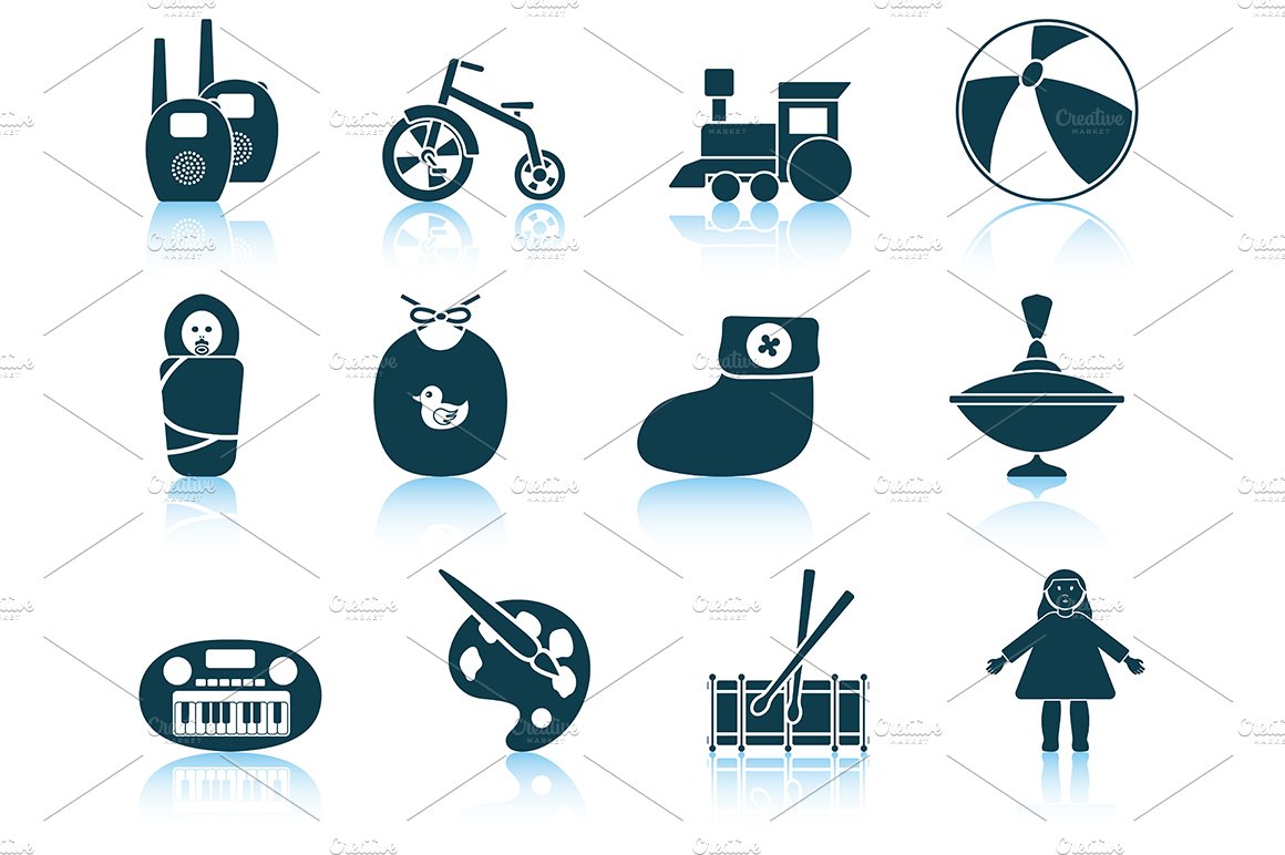 Set of 12 Baby Icons cover image.