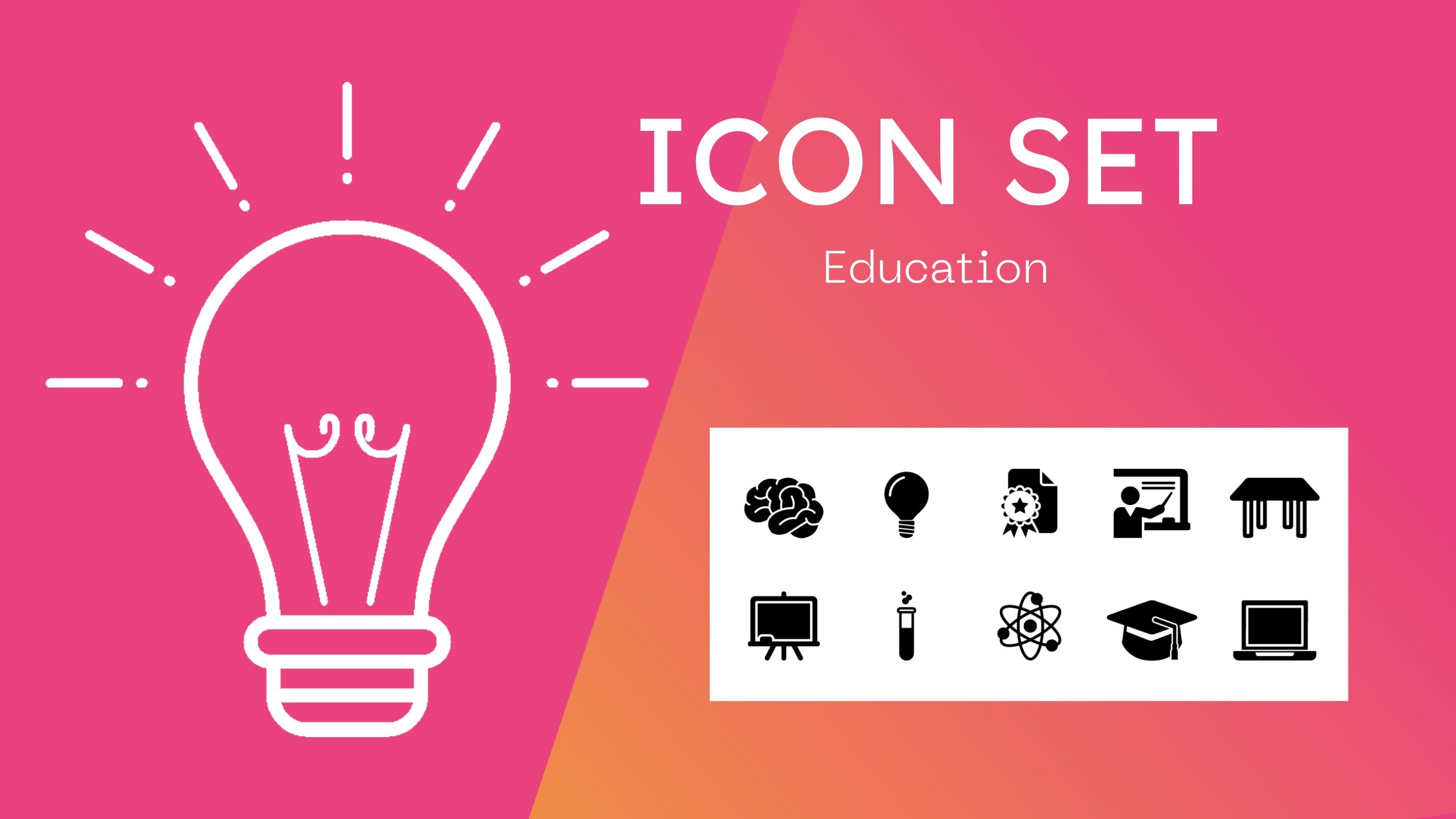 Education Icon Set cover image.