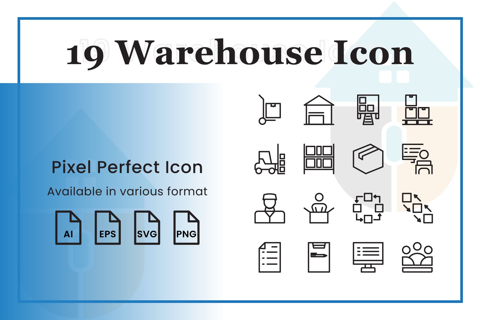 Warehouse icon cover image.