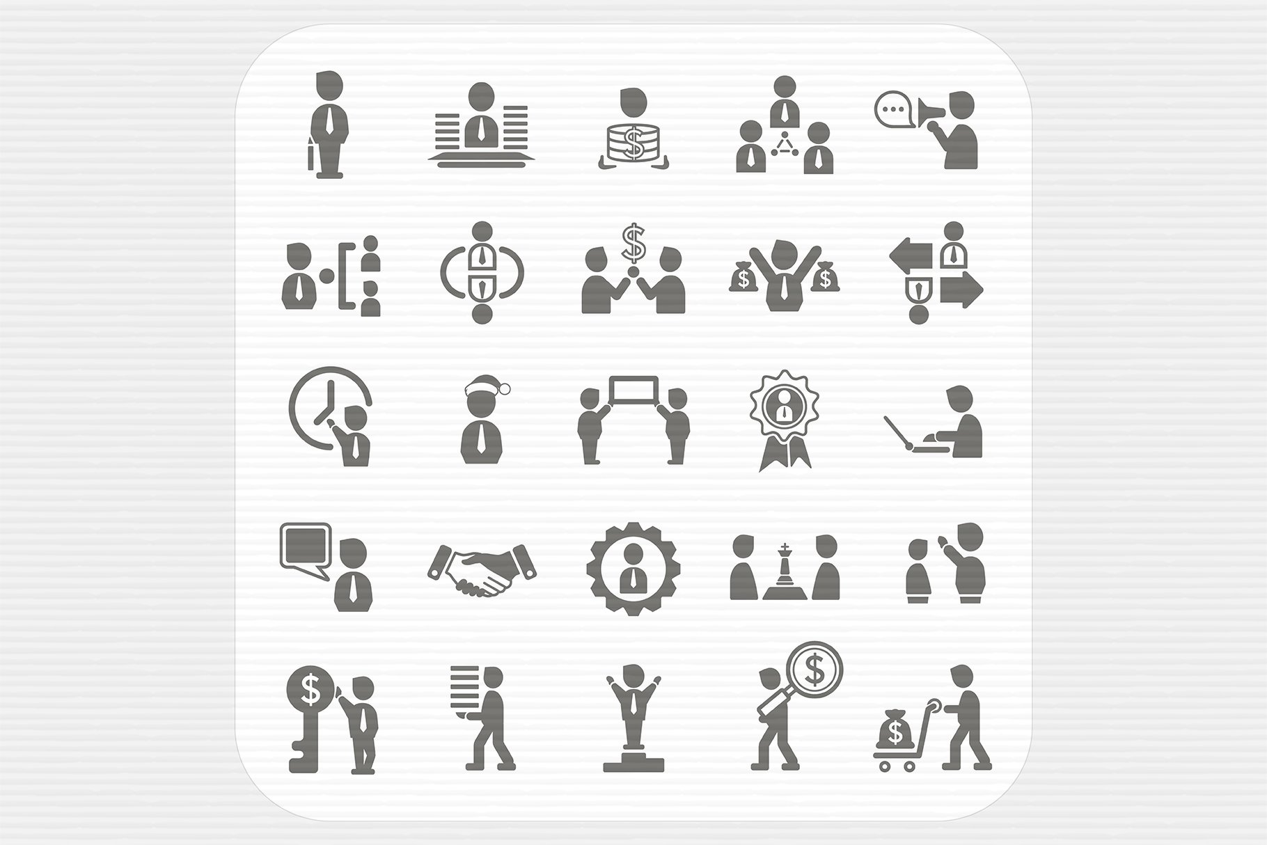 Management and Business icons set preview image.