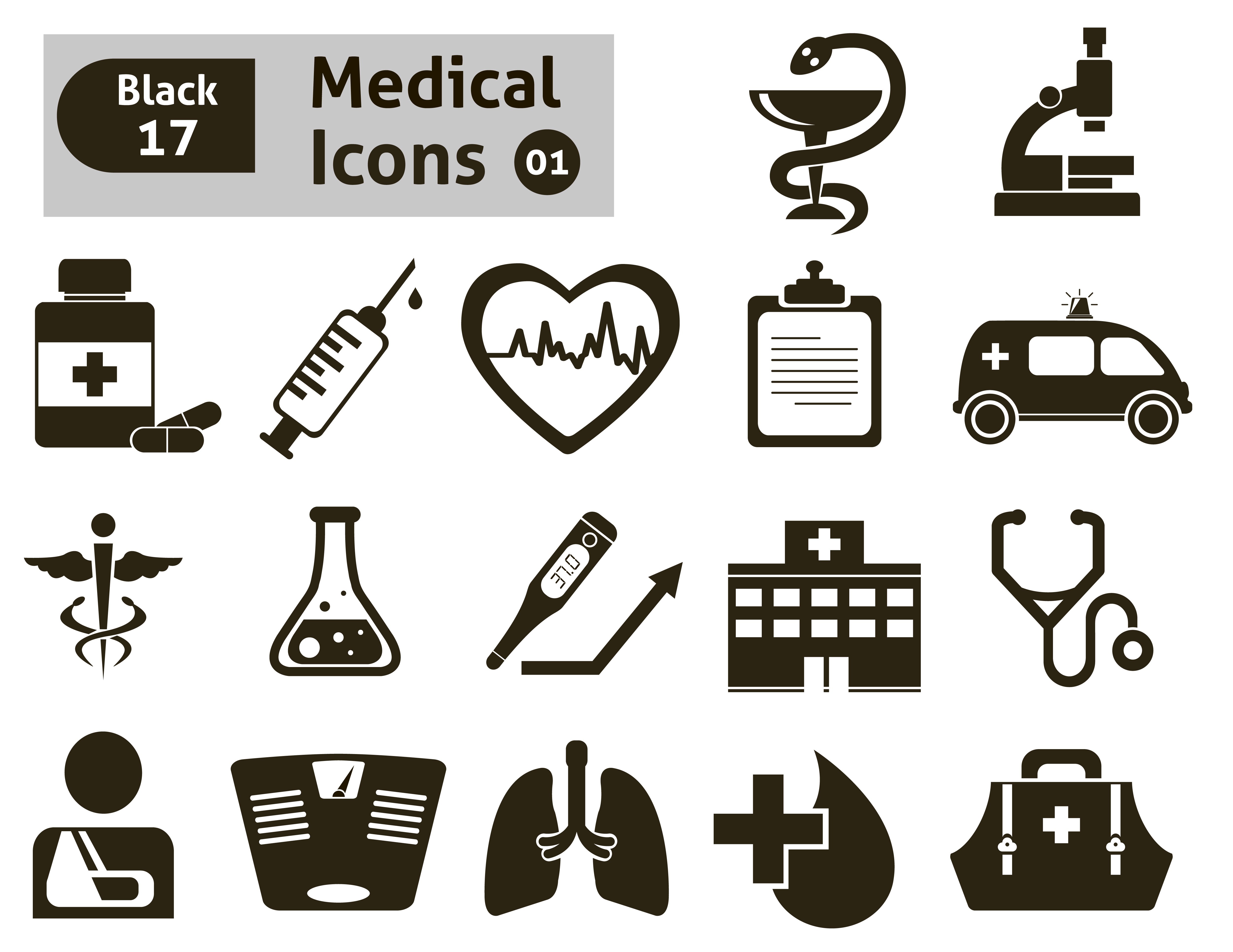 Medical icons preview image.