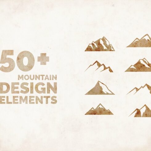 50+ Mountain Icon Graphics cover image.