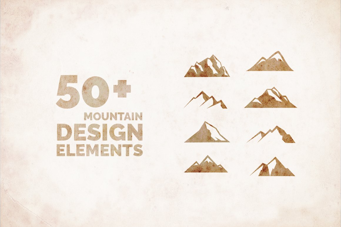 50+ Mountain Icon Graphics cover image.