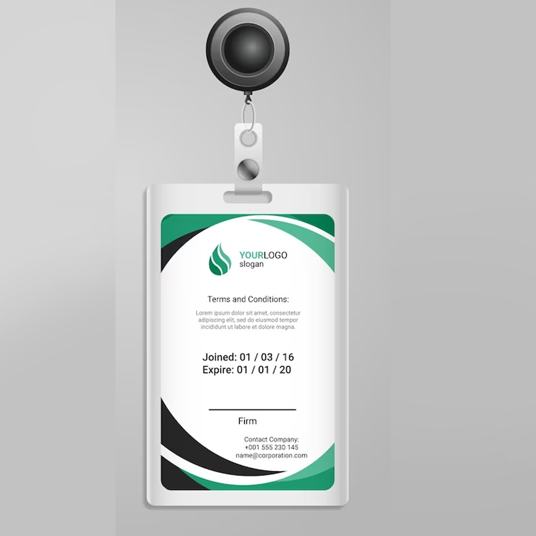 Archive abstract-design-id-cards-template preview image.