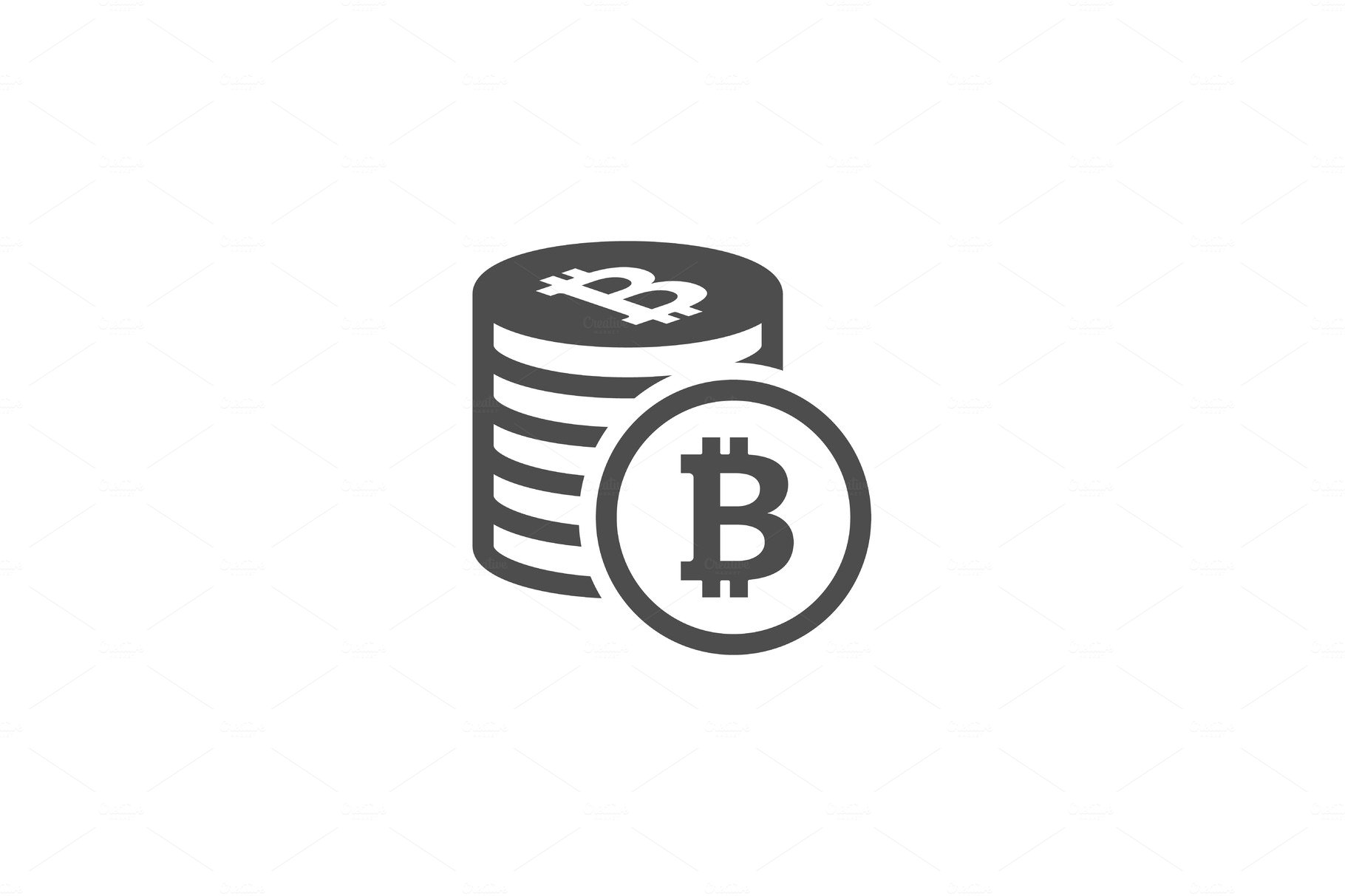 Cryptocurrency Flat Icon. cover image.