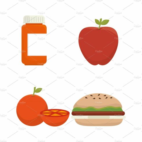 menu nutritive food icons cover image.