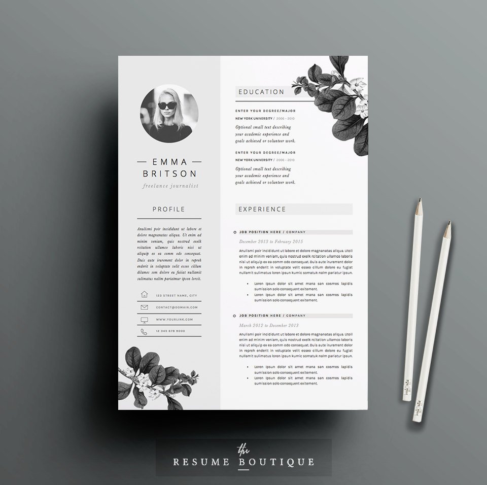 Resume Template 5 page pack | Petal cover image.