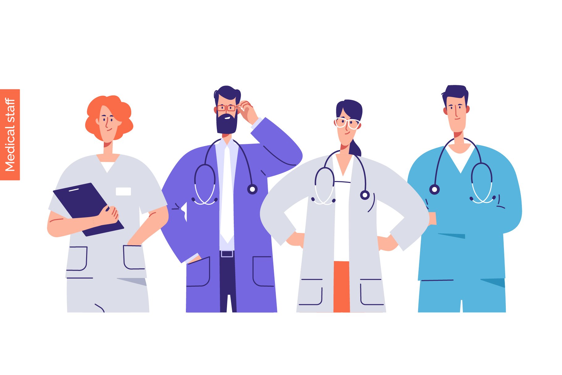 Illustration of a medical staff cover image.