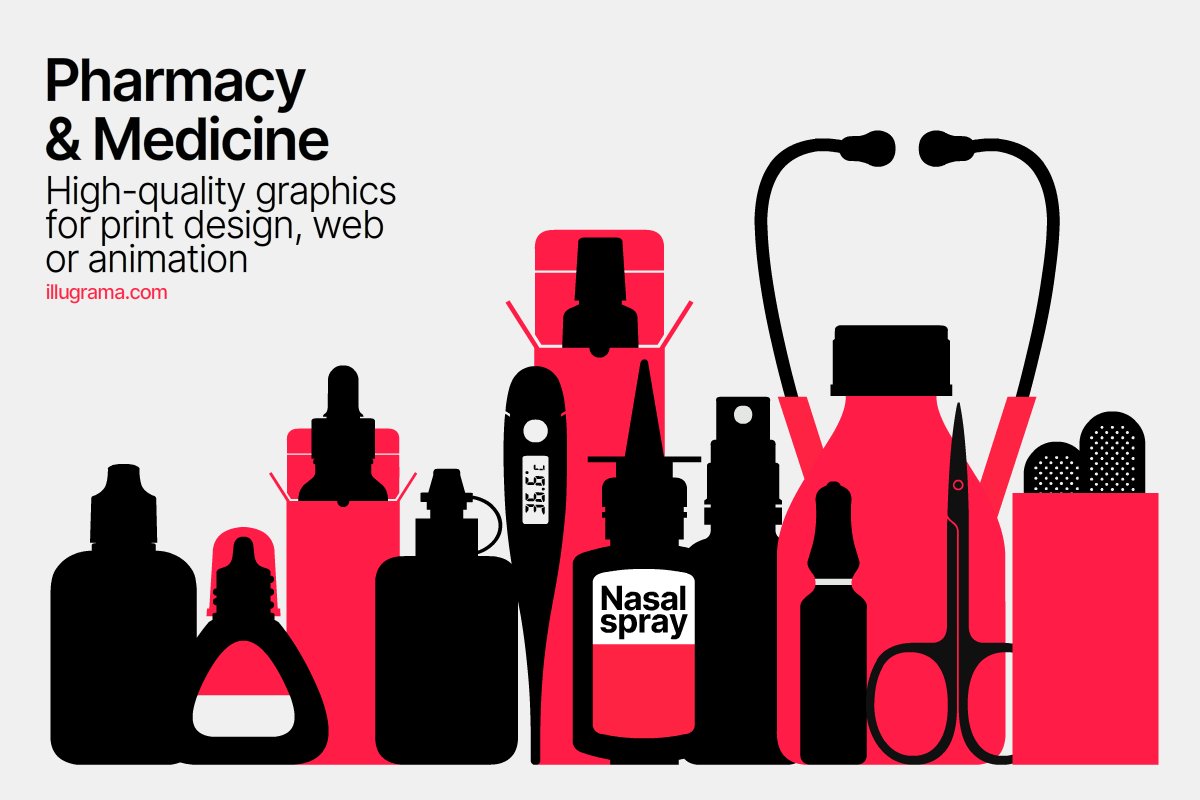 Pharmacy & Medicine - Modern Graphic cover image.