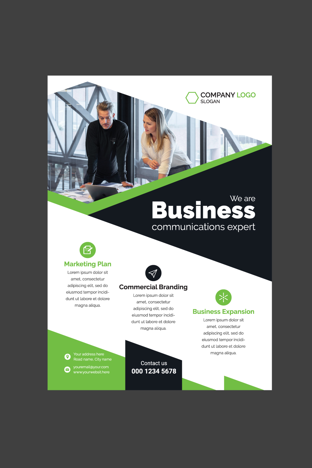 Flyer Template-Business pinterest preview image.