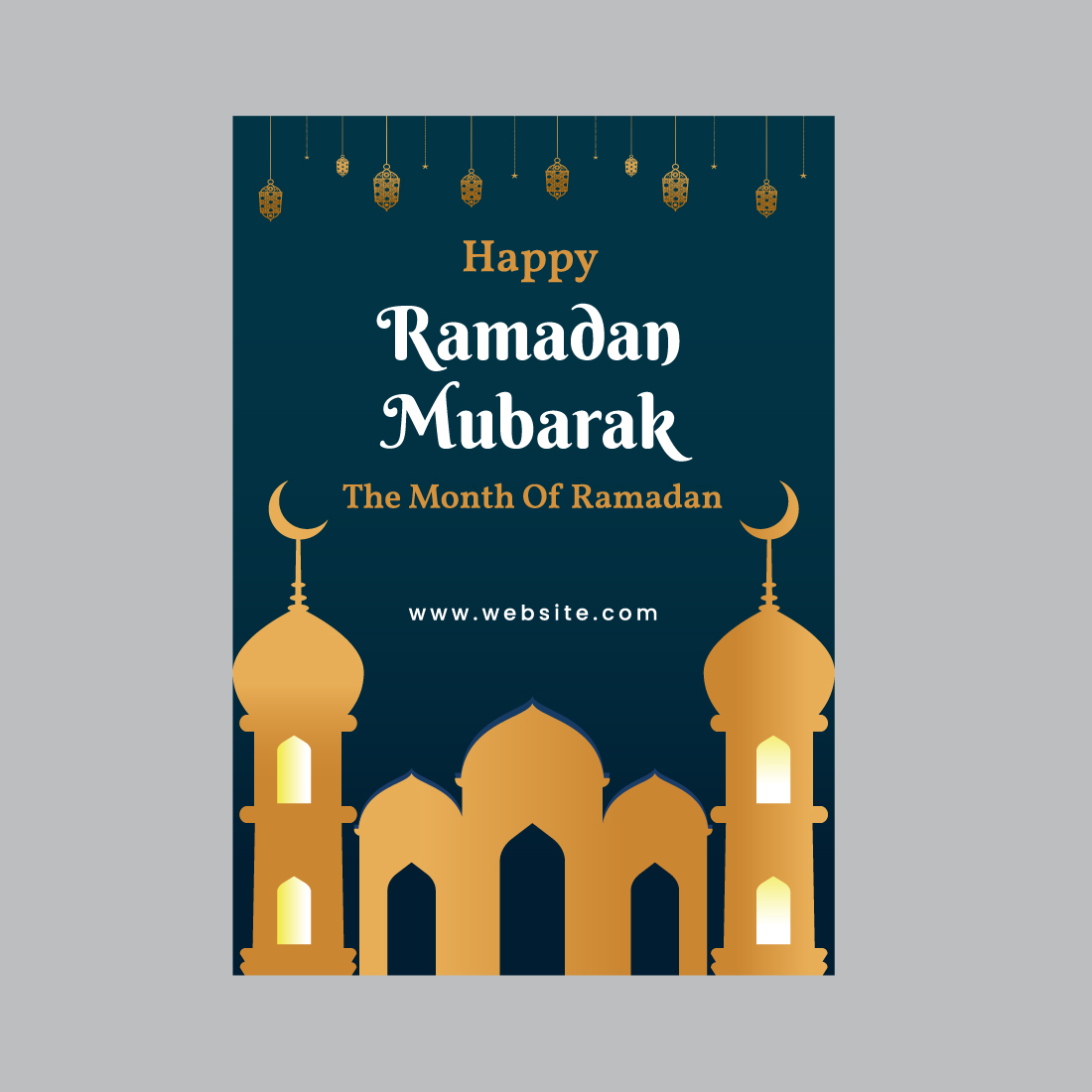 Ramadan Flyer Template preview image.