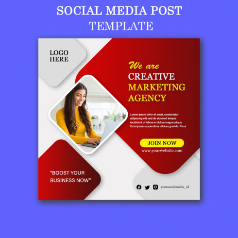 Digital Marketing Social Media Post Template Design cover image.