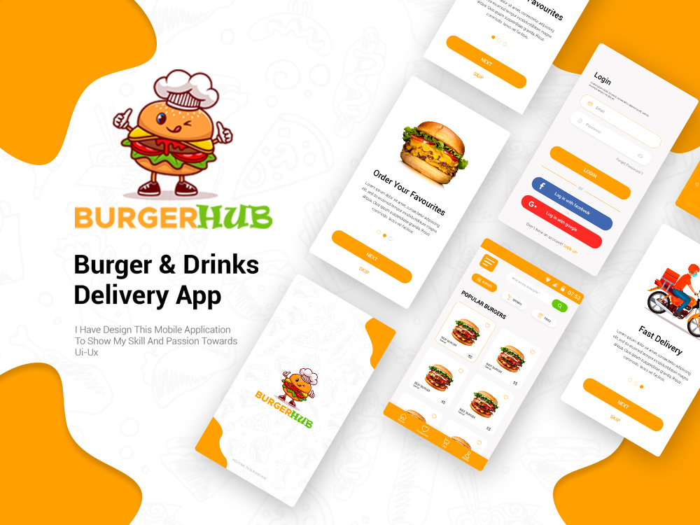 Burgerhub is a fast food ordering app.