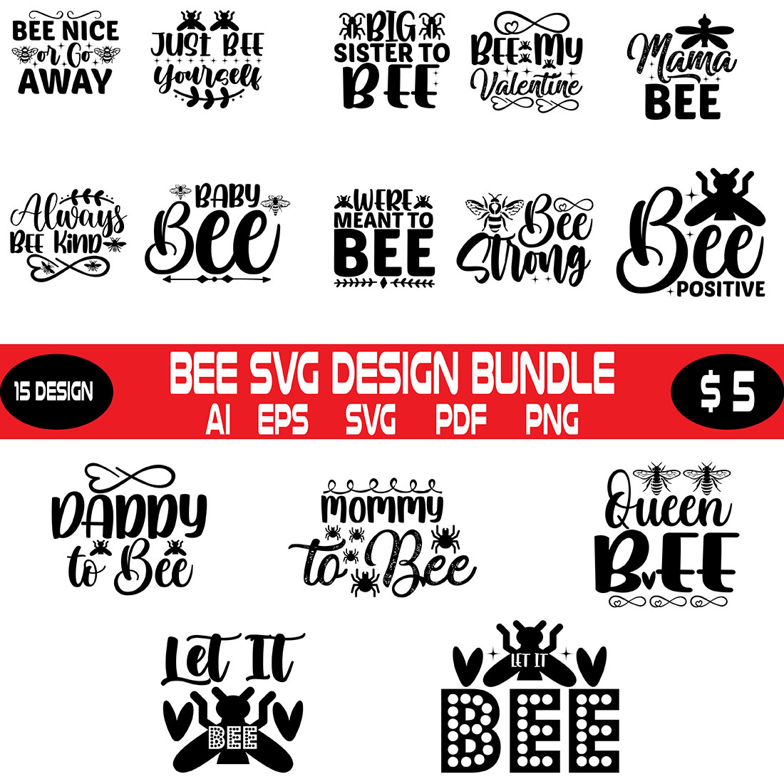 Bee svg design bundle.