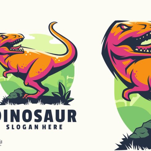 Dinosaur logo template cover image.