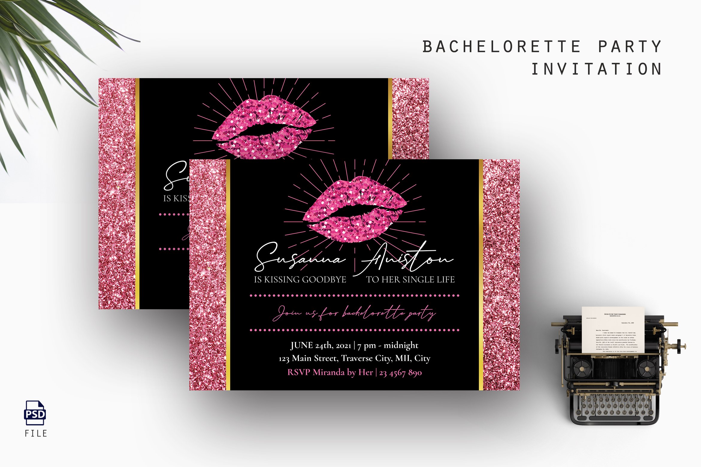 Bachelorette Party Invitation cover image.