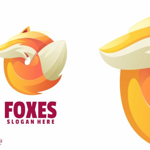 Foxes Gradient Logo Design cover image.