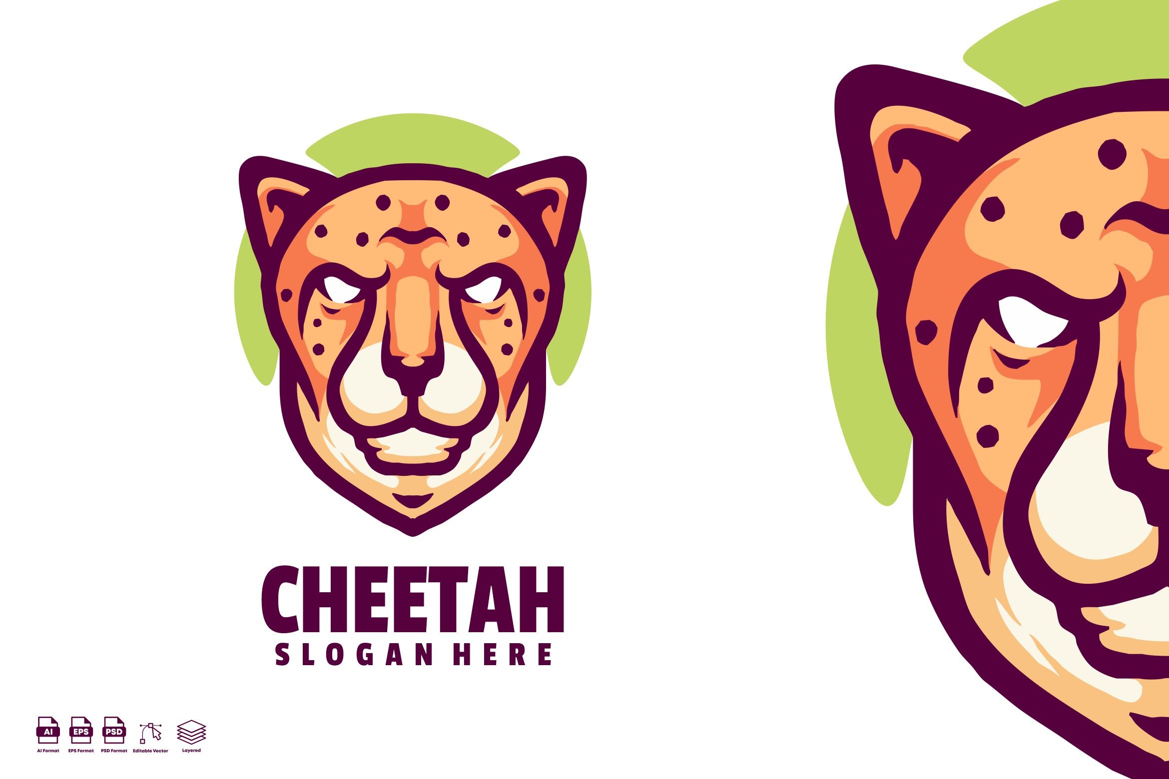 Cheetah Mascot logo Design cover image.
