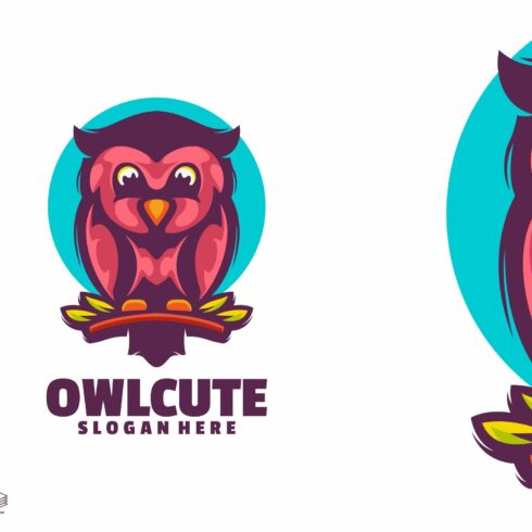 Owl Cute Mascot Logo Designs cover image.