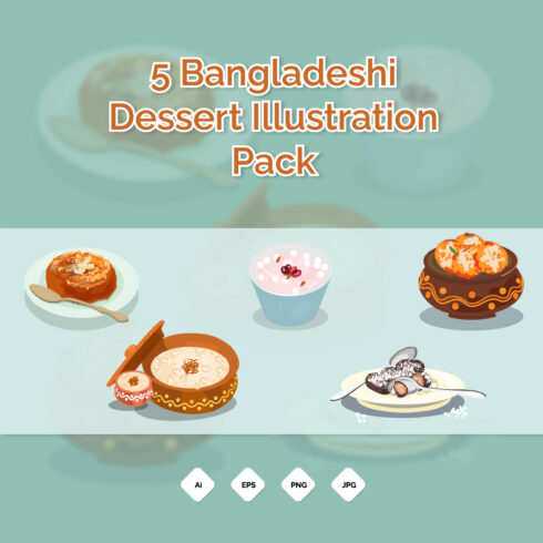 Bangladeshi Dessert Illustration pack cover image.