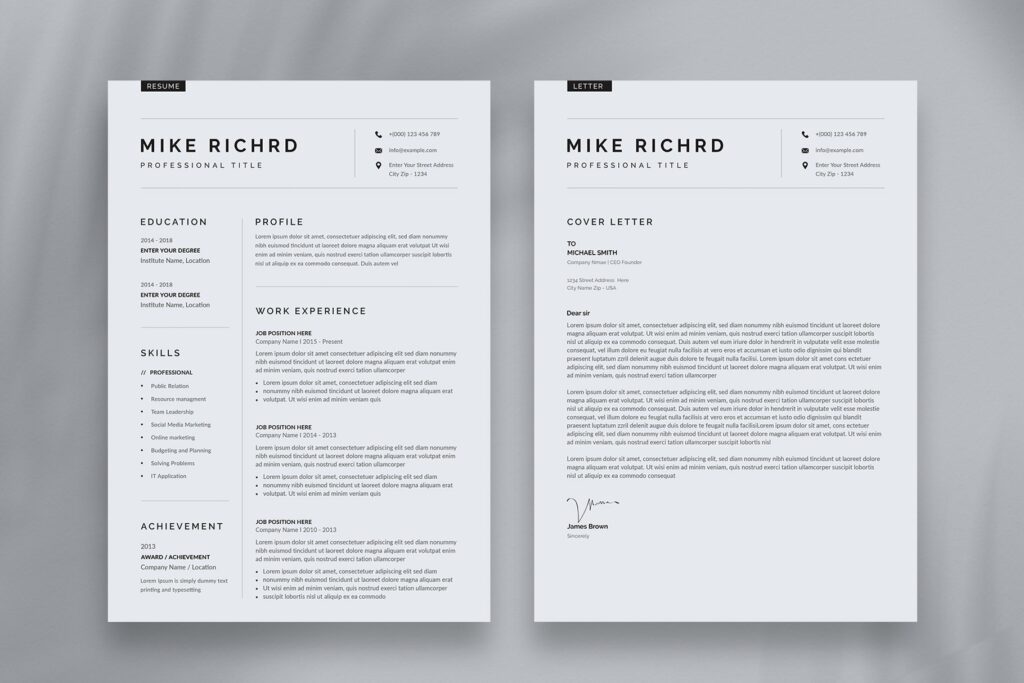 Clean Agile Project Manager Resume CV – MasterBundles