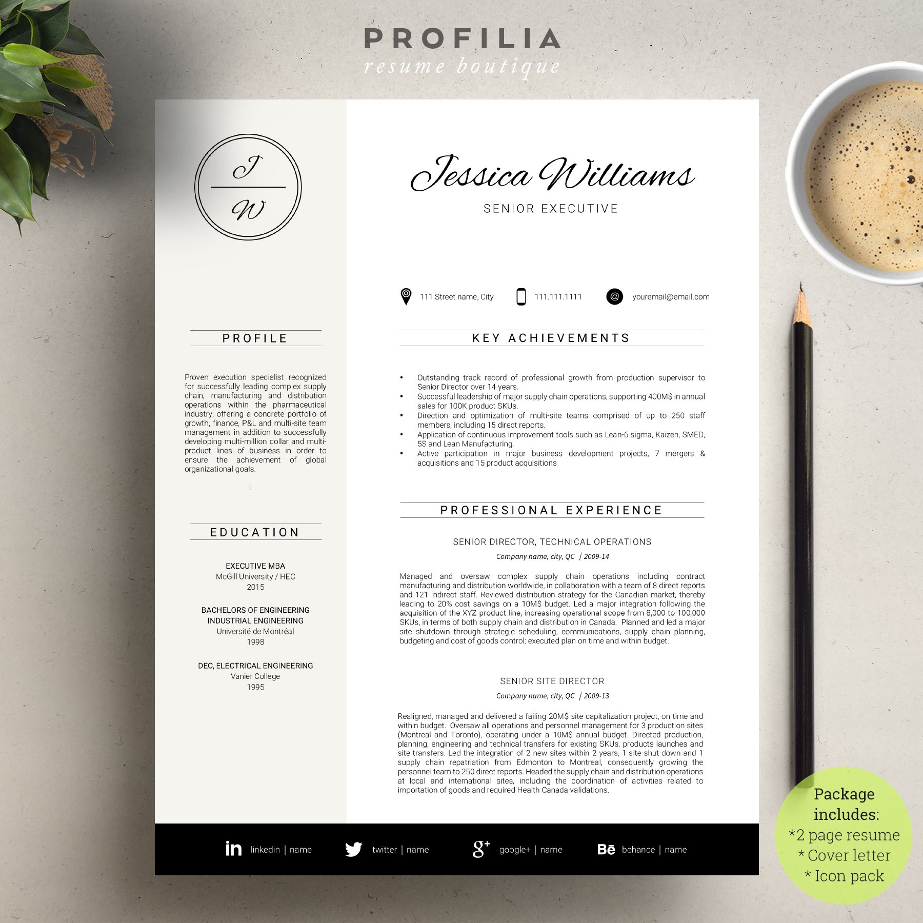 Word Resume & Cover letter Template cover image.