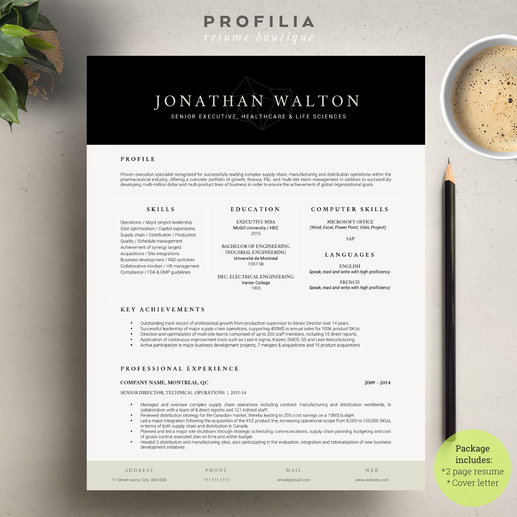 Word Resume & Cover letter Template cover image.