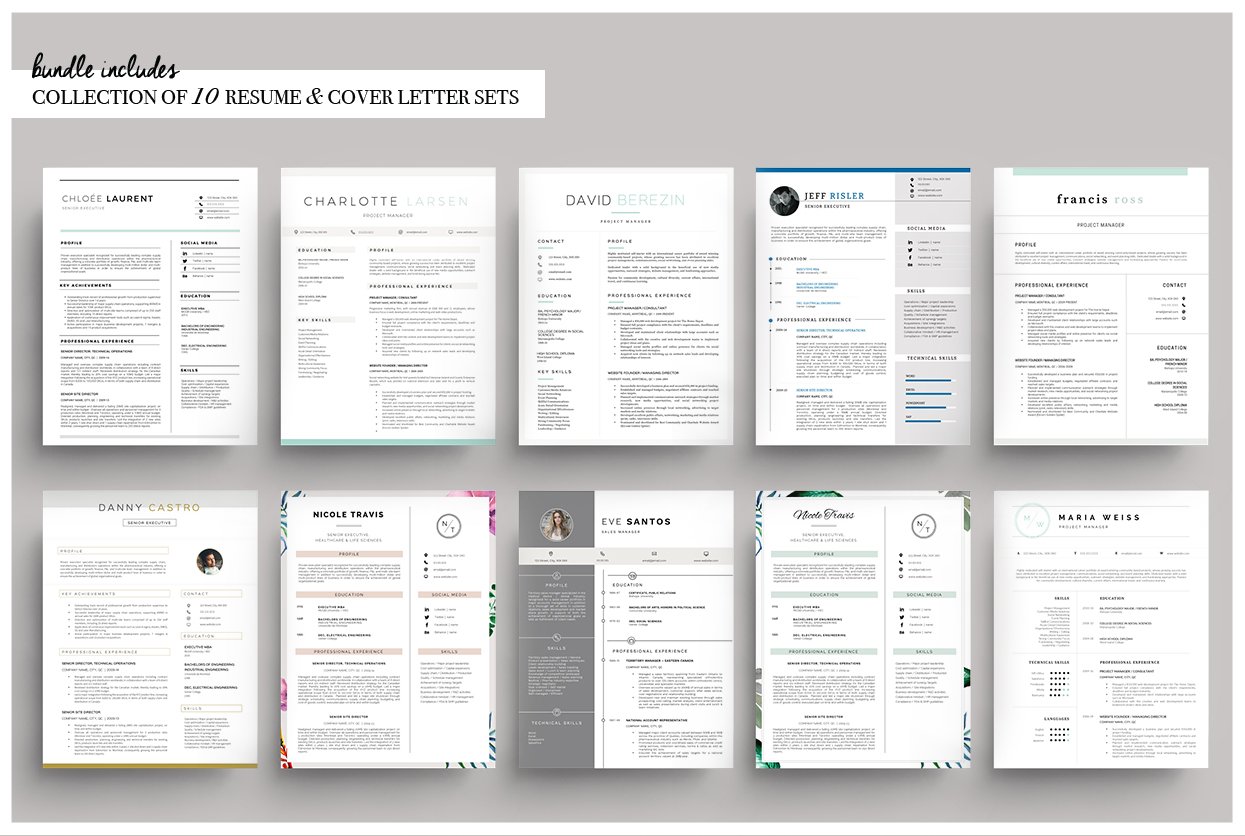 Rise & Grind-Resume & letter Bundle preview image.