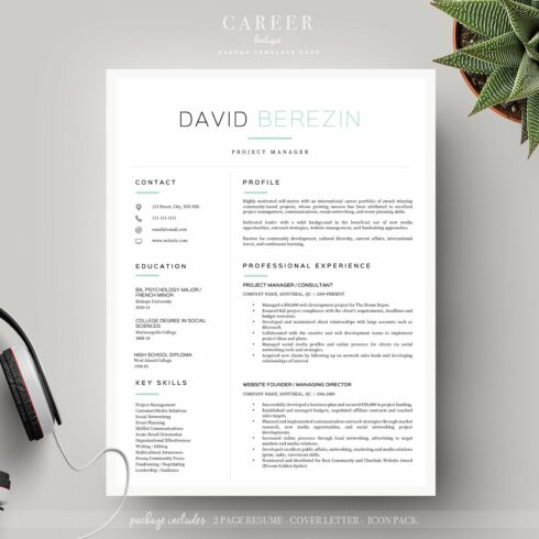 Modern resume & CoverLetter Template cover image.