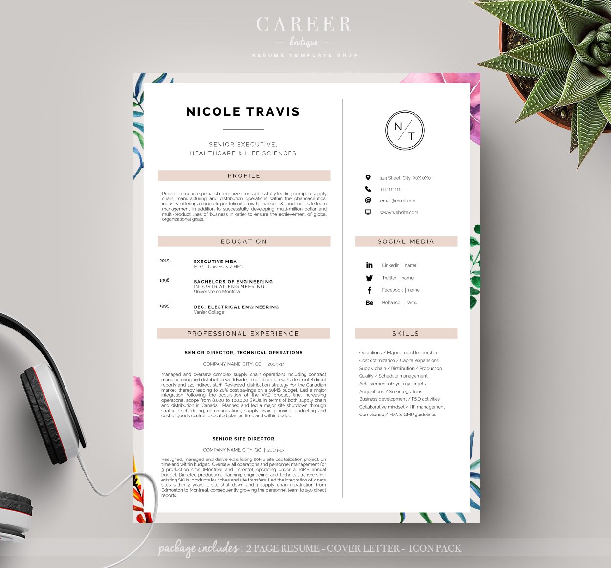 Modern Resume & CoverLetter Template cover image.