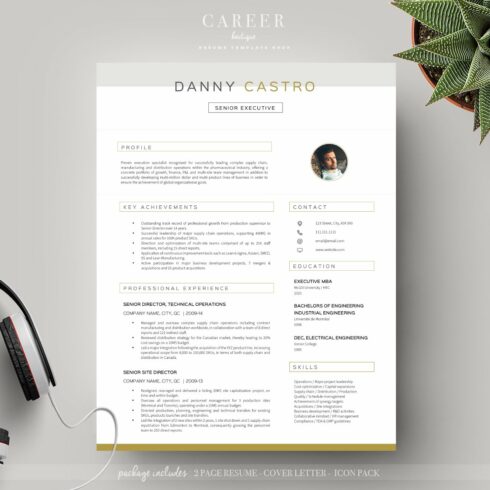 Modern Resume & Coverletter Template cover image.