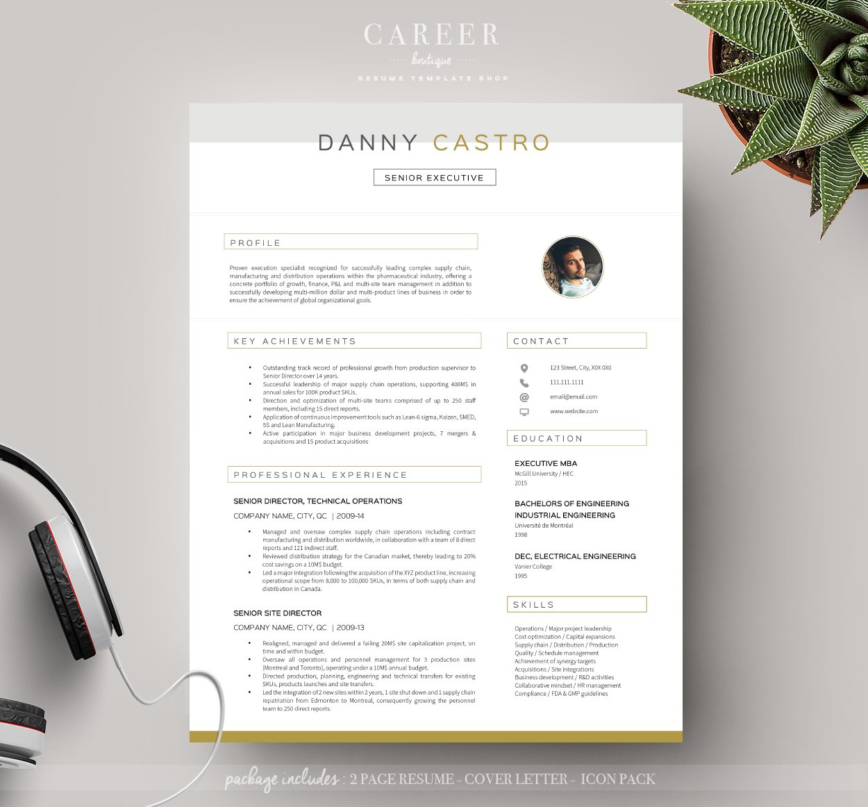Modern Resume & Coverletter Template cover image.
