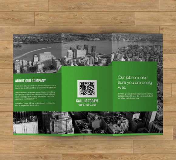 Trifold corporate brochure -V32 preview image.