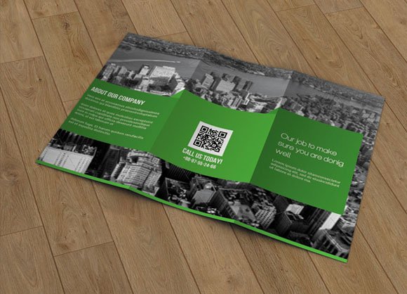 Trifold corporate brochure -V32 cover image.