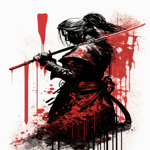 Japanese Samurai For T-shirt cover image.
