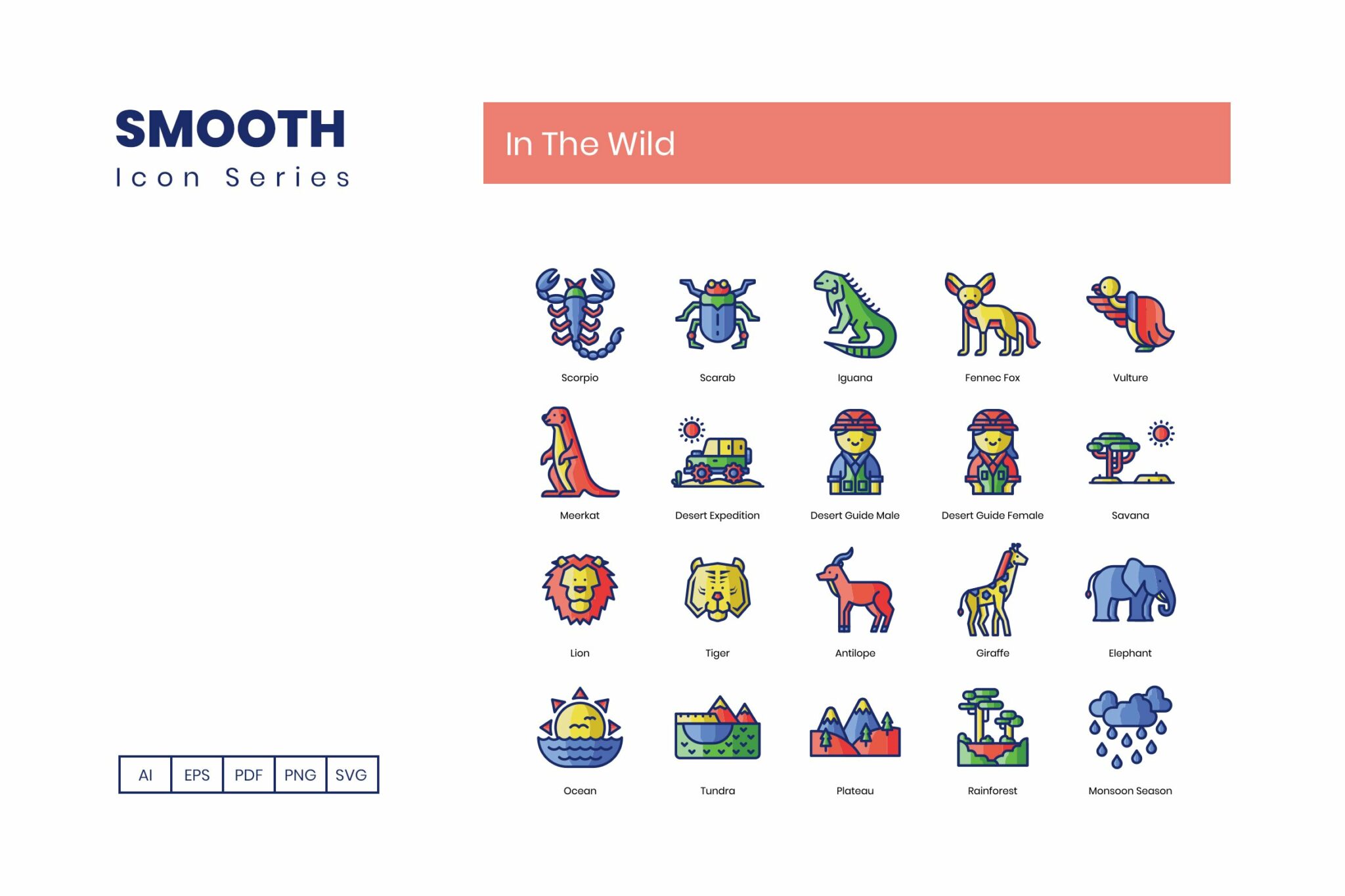 80 In The Wild Icons | Smooth – MasterBundles