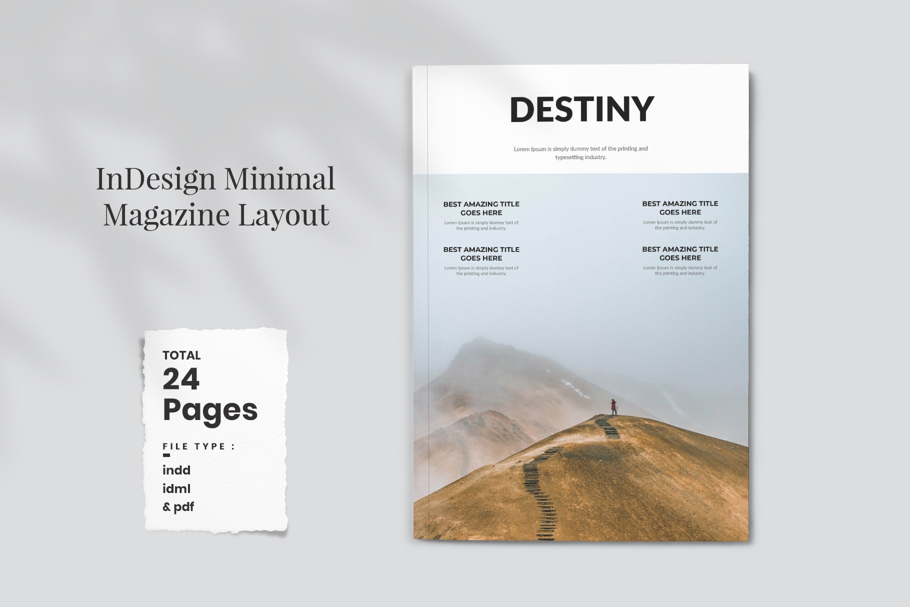 indesign minimal magazine layout 112