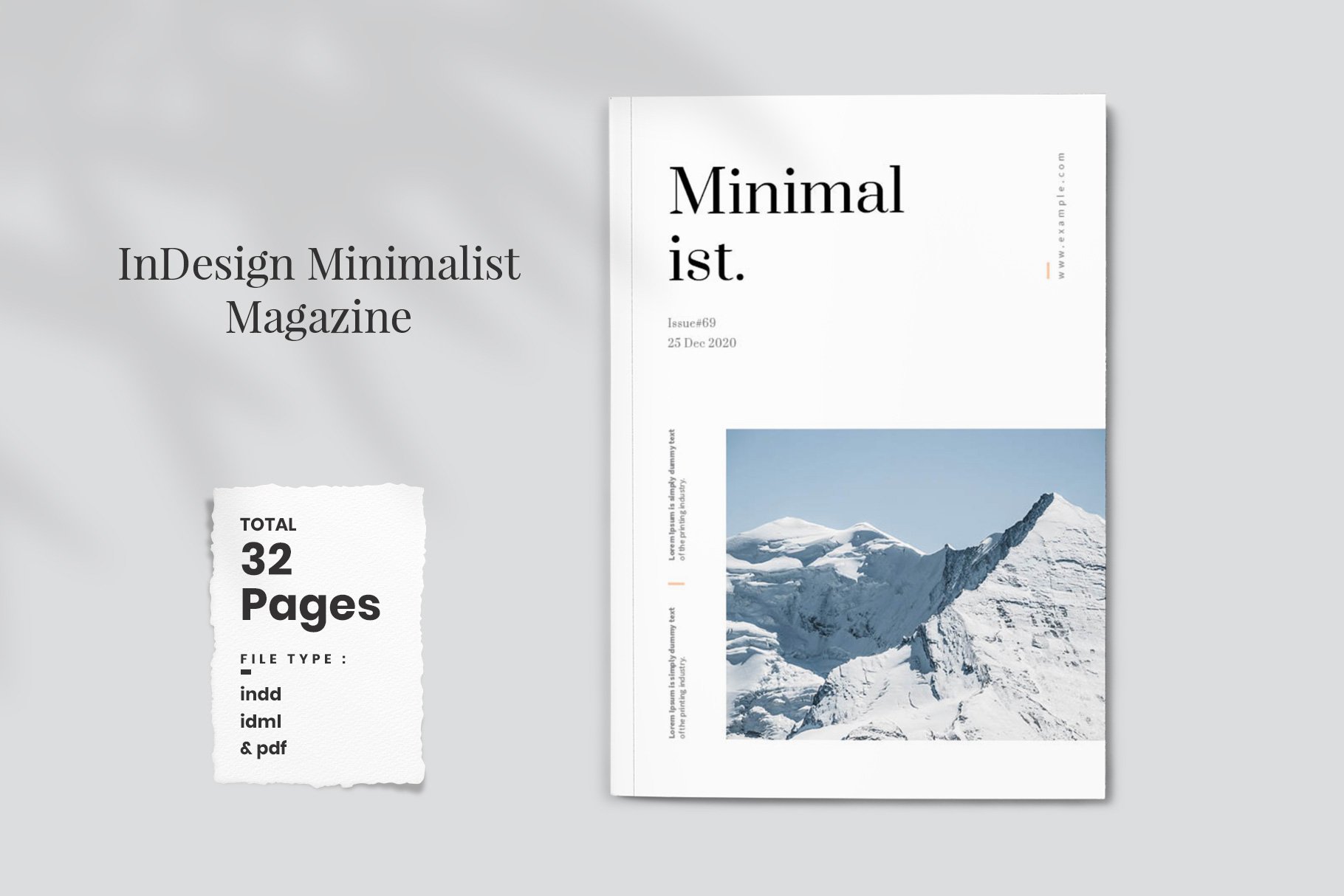 indesign minimalist magazine 298