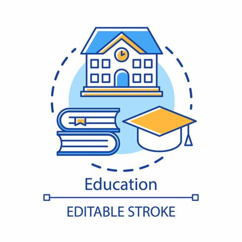 Education concept icon cover image.
