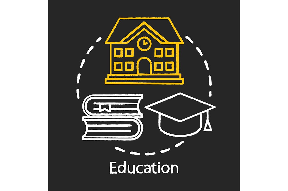 Education chalk concept icon cover image.