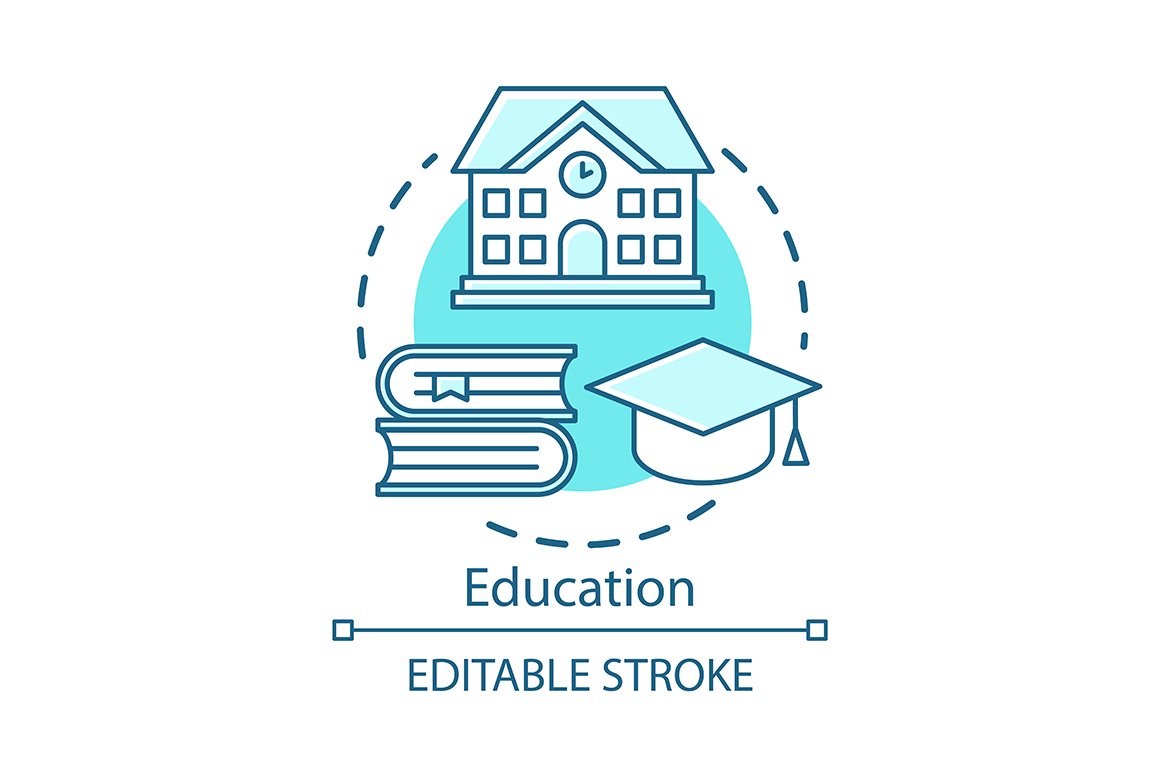 Education concept icon cover image.